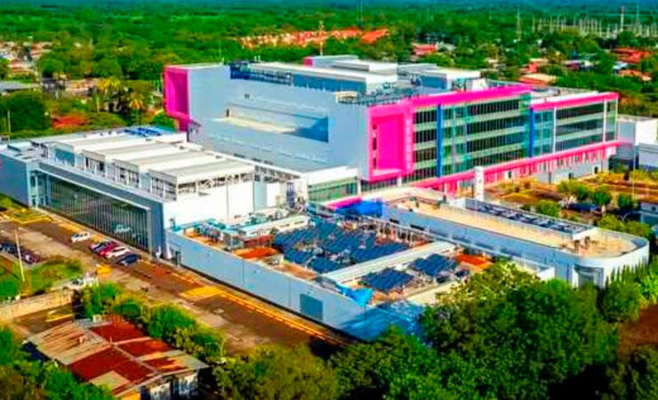 Foto aérea del Hospital Escuela Oscar Danilo Rosales en León.